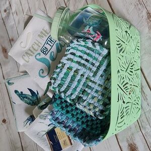 By the sea kitchen gift set. Hand woven potholders